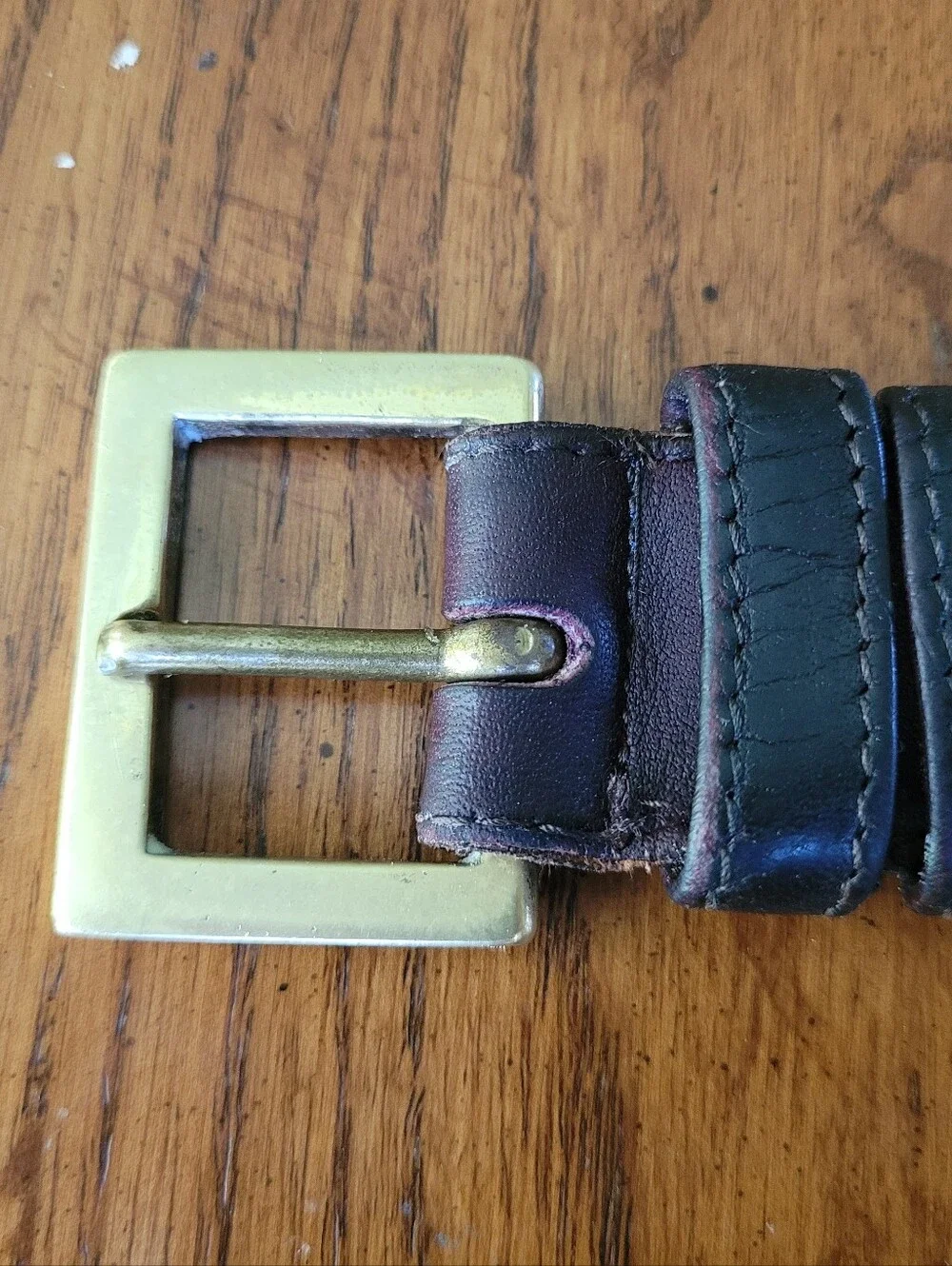Vintage Coach Deep Maroon Glove-Tanned Leather Belt Size 32 Style 7609 NYC Made